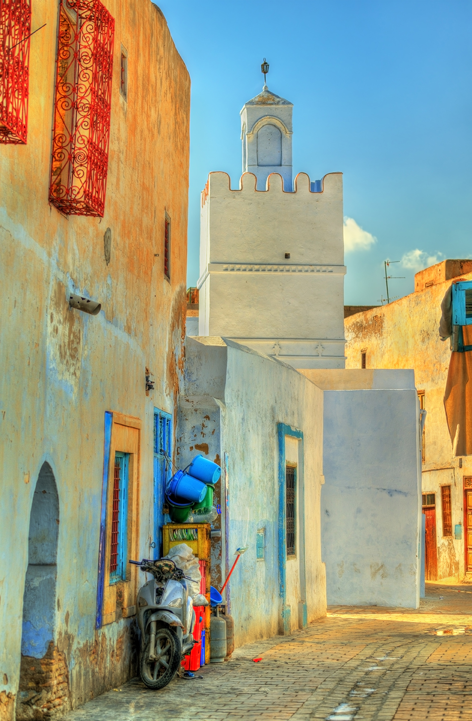 Traditional houses in Medina of Kairouan. A UNESCO world heritage site